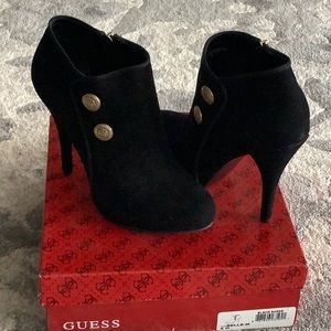 NWT black suede booties